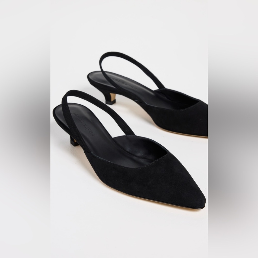 Jenni Kayne Suede Kitten Heel in Black